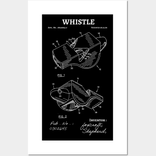 Whistle 1989 Patent, gift for coaches Posters and Art